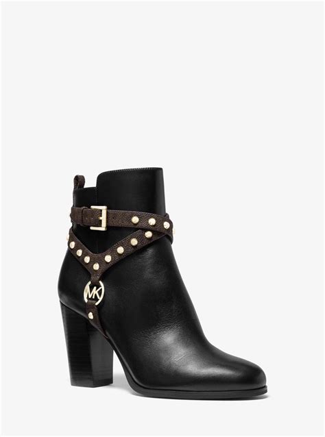 preston leather ankle boot michael kors|Preston Studded Leather Boot .